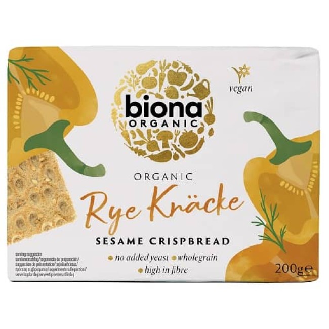 Crispbread felii crocante din secara integrala cu susan bio 200g Biona Crispbread felii crocante din secara integrala cu susan bio 200g Biona